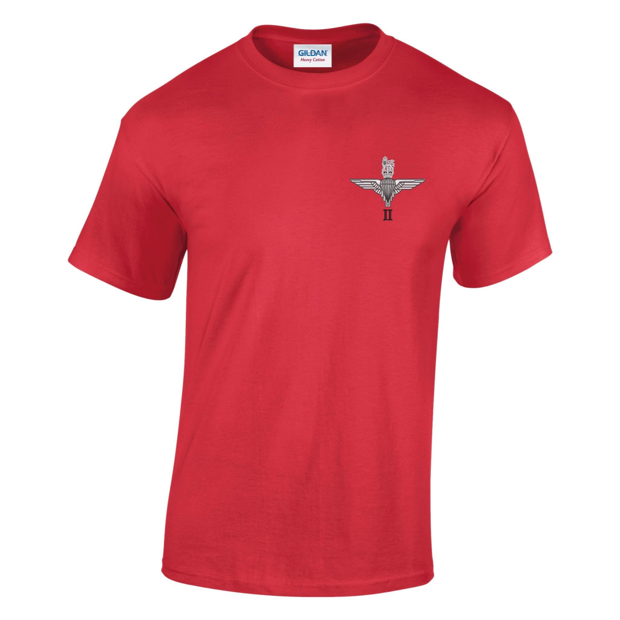 Pineapple Joe's Men's Red Parachute Regit - 2 Para Embroide T-Shirt - Large