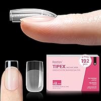 Vista 14 de Beetles Tipex - Uñas postizas con ápice instantáneo, 192 uñas, preconstruidas y pregrabadas, largas, cuadradas, fuertes y gruesas, uñas postizas a