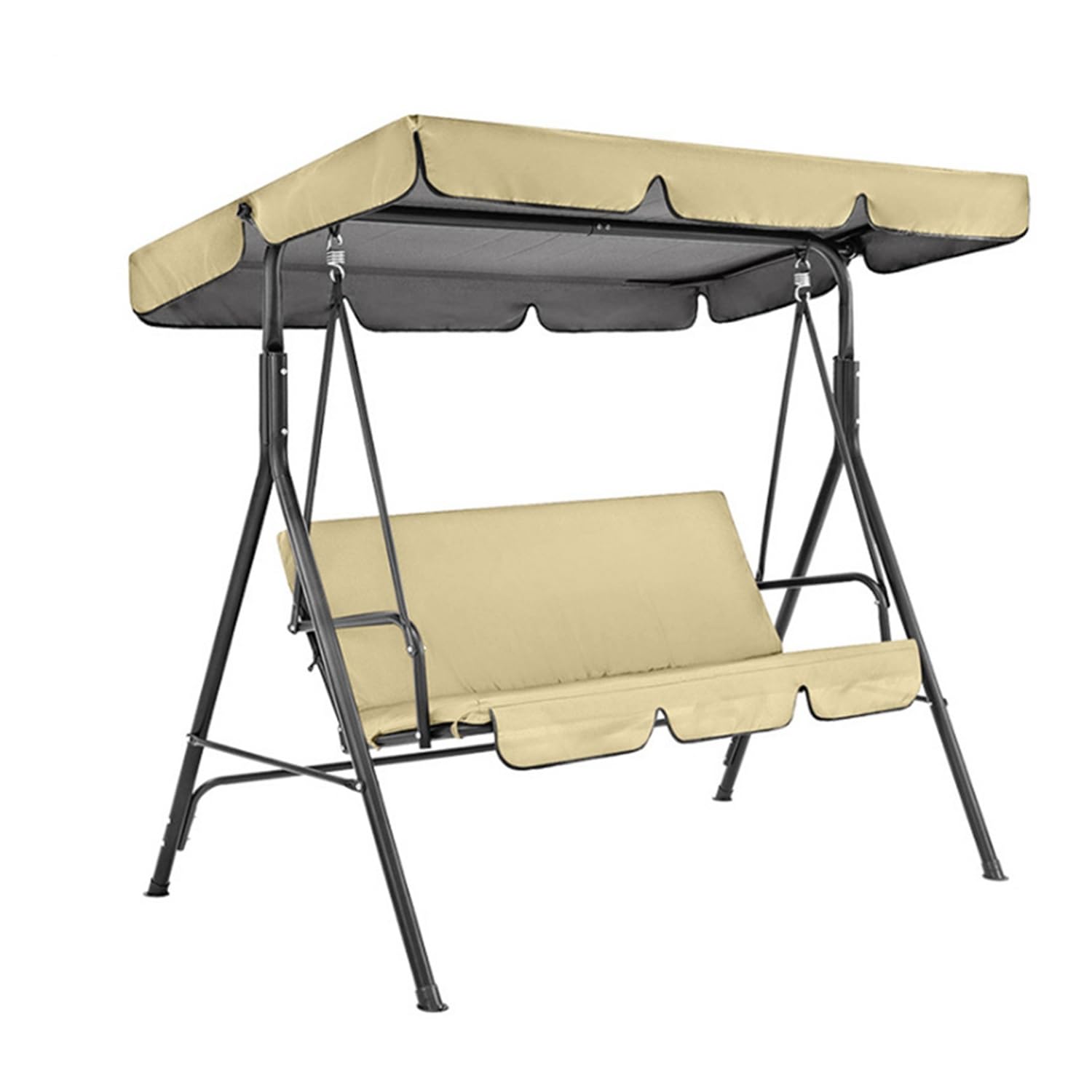 Ensemble de Housses de siège for balancelle 3 Places, Housse de Remplacement imperméable for balancelle, Housse de Protection Pare-Soleil, hamac de Jardin imperméable(Beige,249cm)