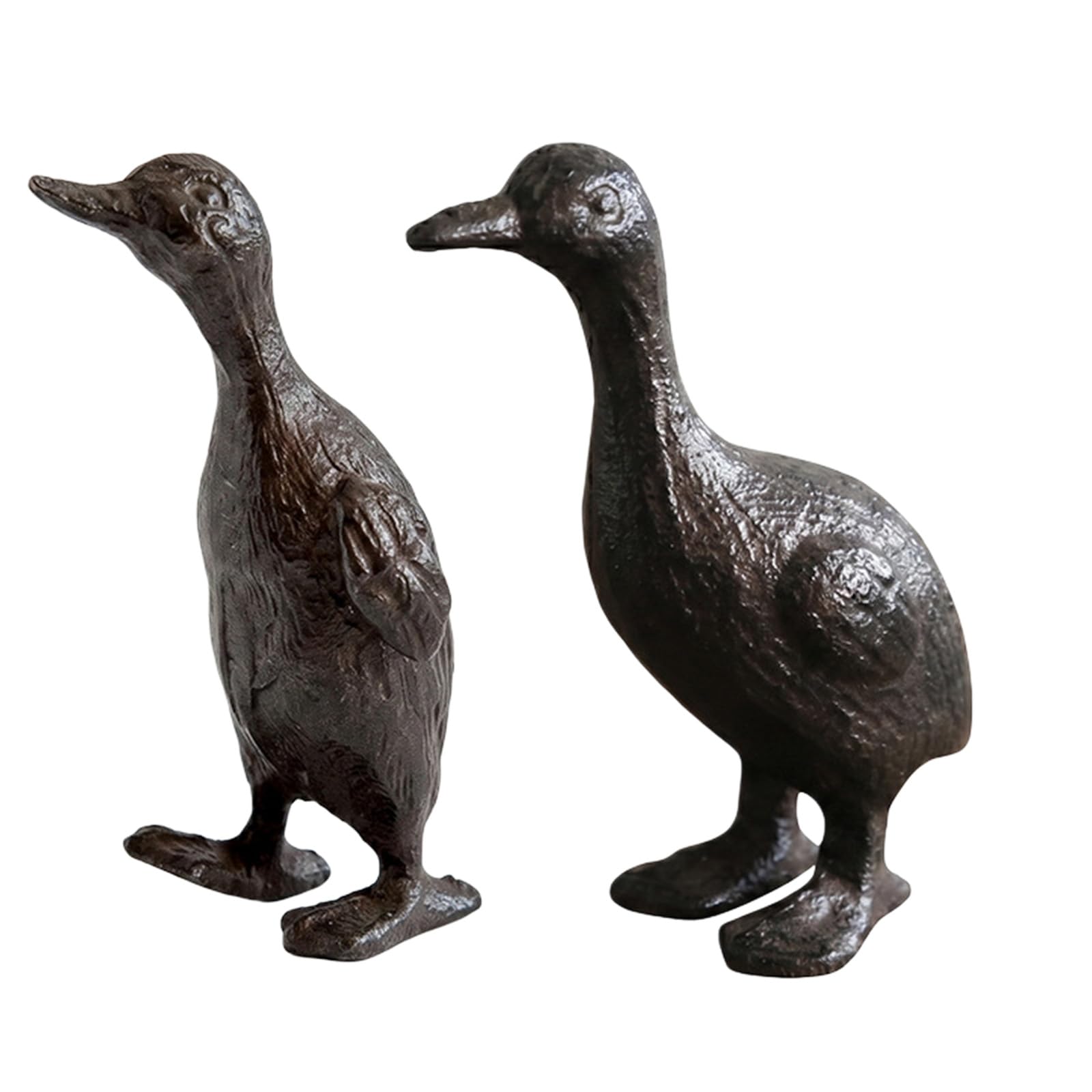 Msioytog Multicolor Iron Art Animal Sculpture Ducks Statues Table Ornament For Home Decors Iron Duckling Figurines Collectibles Gifts Tabletop Ornament