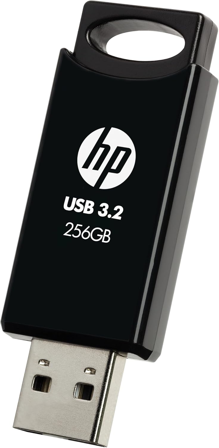 HP 712w USB 3.2 Gen 1 Flash Drive 256GB, Black, up to 120MB/s Read Speed