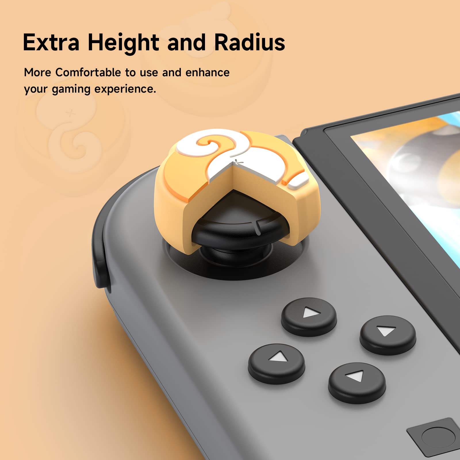 JINGDU Tapa de Botones de Pulgar para Switch Joy-con Agarres para el Pulgar de Silicona Cubierta Protectora de Botones Compatible con Nintendo Switch Lite/OLED 4 Piezas - Soccer — view 2