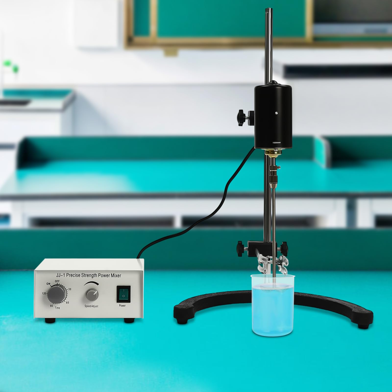 Elektrisches Rührwerk automatisches mechanisches Rührwerk,Feste Klemmen,0-3000RPM,für Biologie, Kosmetik, Gesundheitsprodukte, Lebensmittel, Reagenzien und andere experimentelle Felder