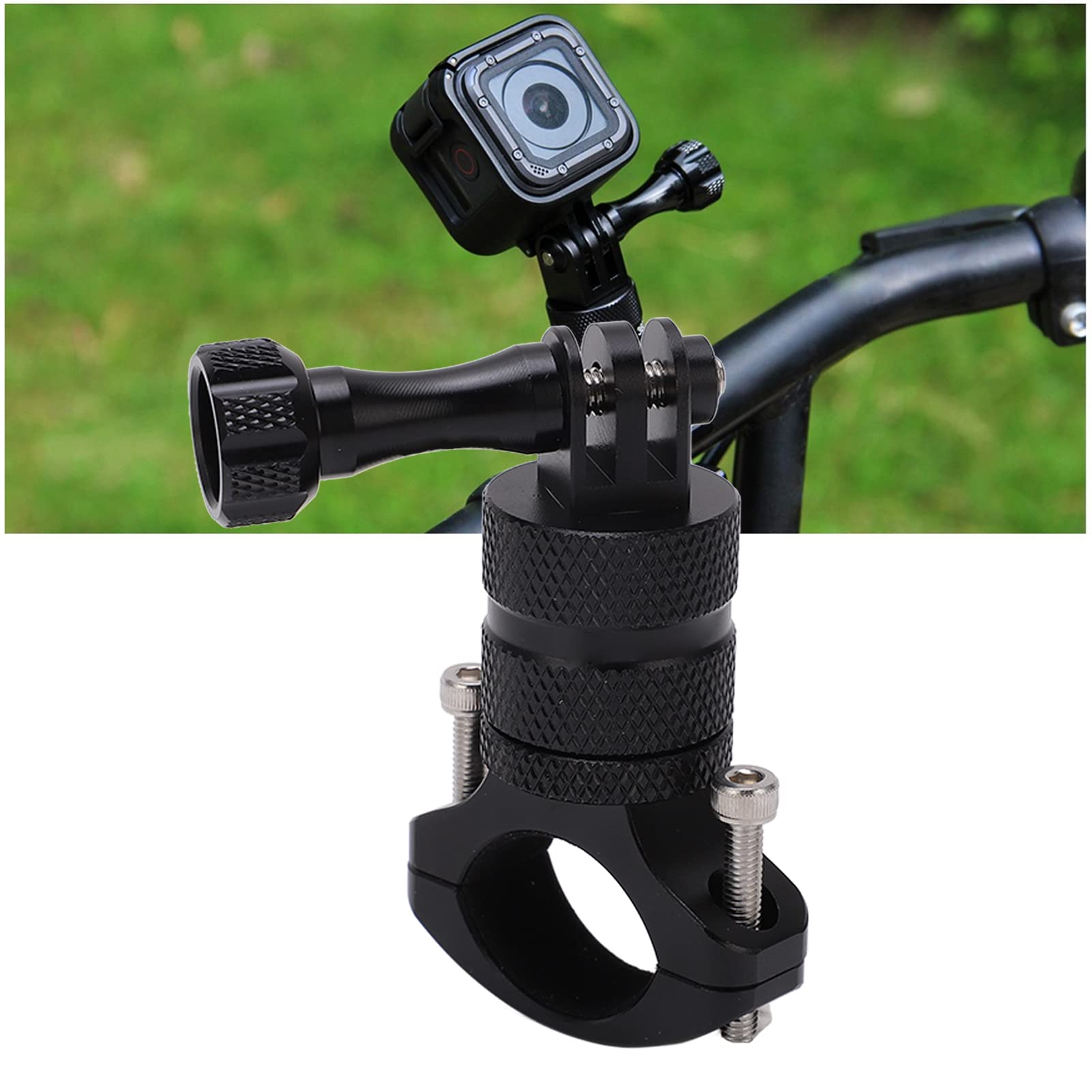 Supporto per Bici per per 10 9 8 7 6 5 4 3 2 1, 5 Session 4 Session, per per Action, per Xiaoyi, Supporto per Supporto per Portabiciclette Moto in Alluminio con Rotazione a