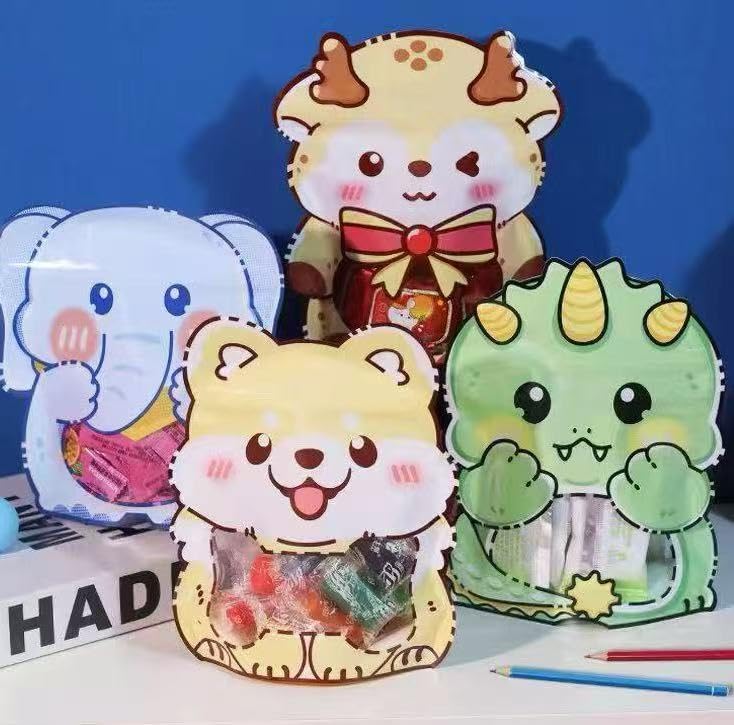 Chocozone Pack of 25 Animal Theme Guddy Bags Party Favor Bag Cookie Birthday Party Return Gift Bag Goody Bags for Return Gifts for Kids(16 * 20cm)