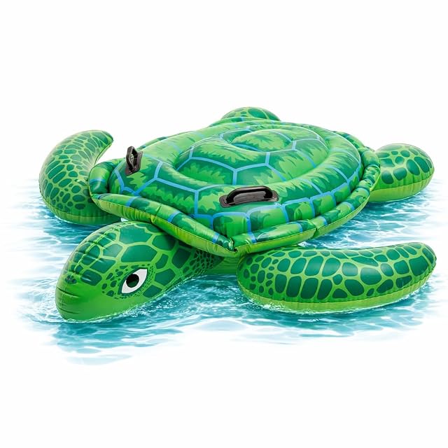 Flotador hinchable XXL, diseño de tortuga, color verde, diámetro de 150 cm, colchón de aire, piscina y agua, para adultos y niños (tortuga XXL)