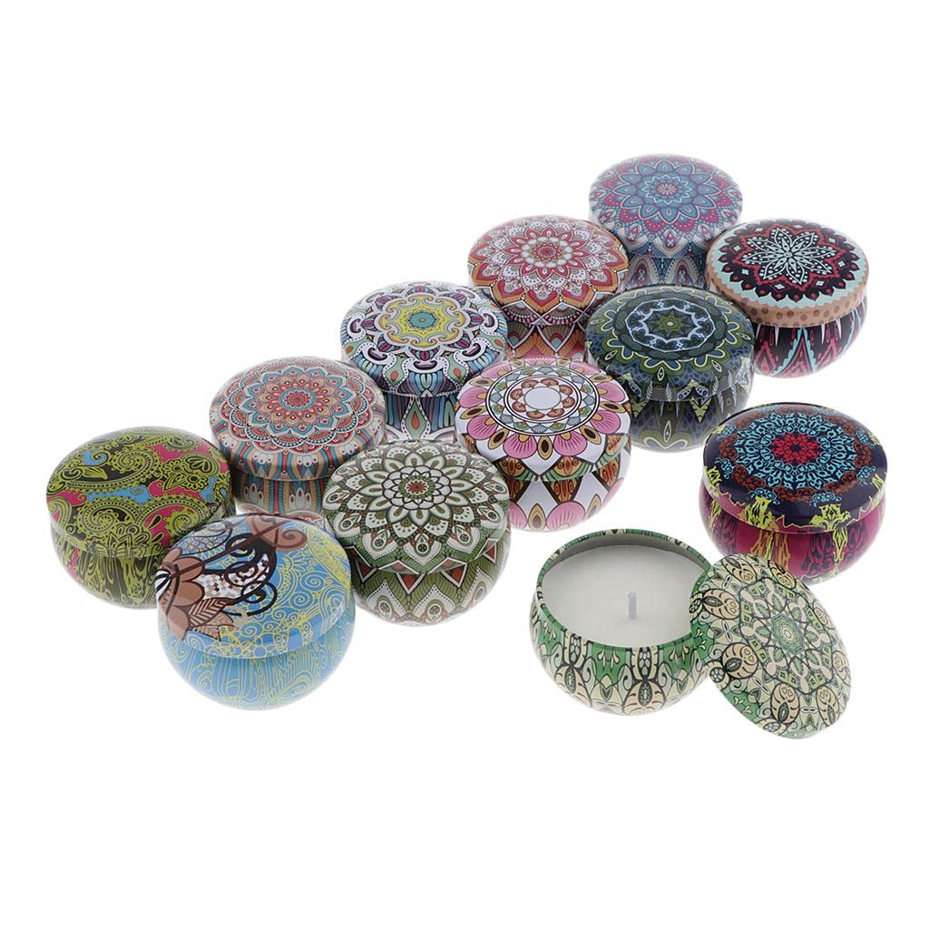 misppro 12 velas aromáticas mixtas de cera de soja en caja de viaje para bodas y fiestas