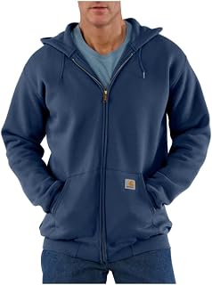 Carhartt Men's Marquette Full-Zip Midweight Hooded Sweatshirt with Brass Zipper