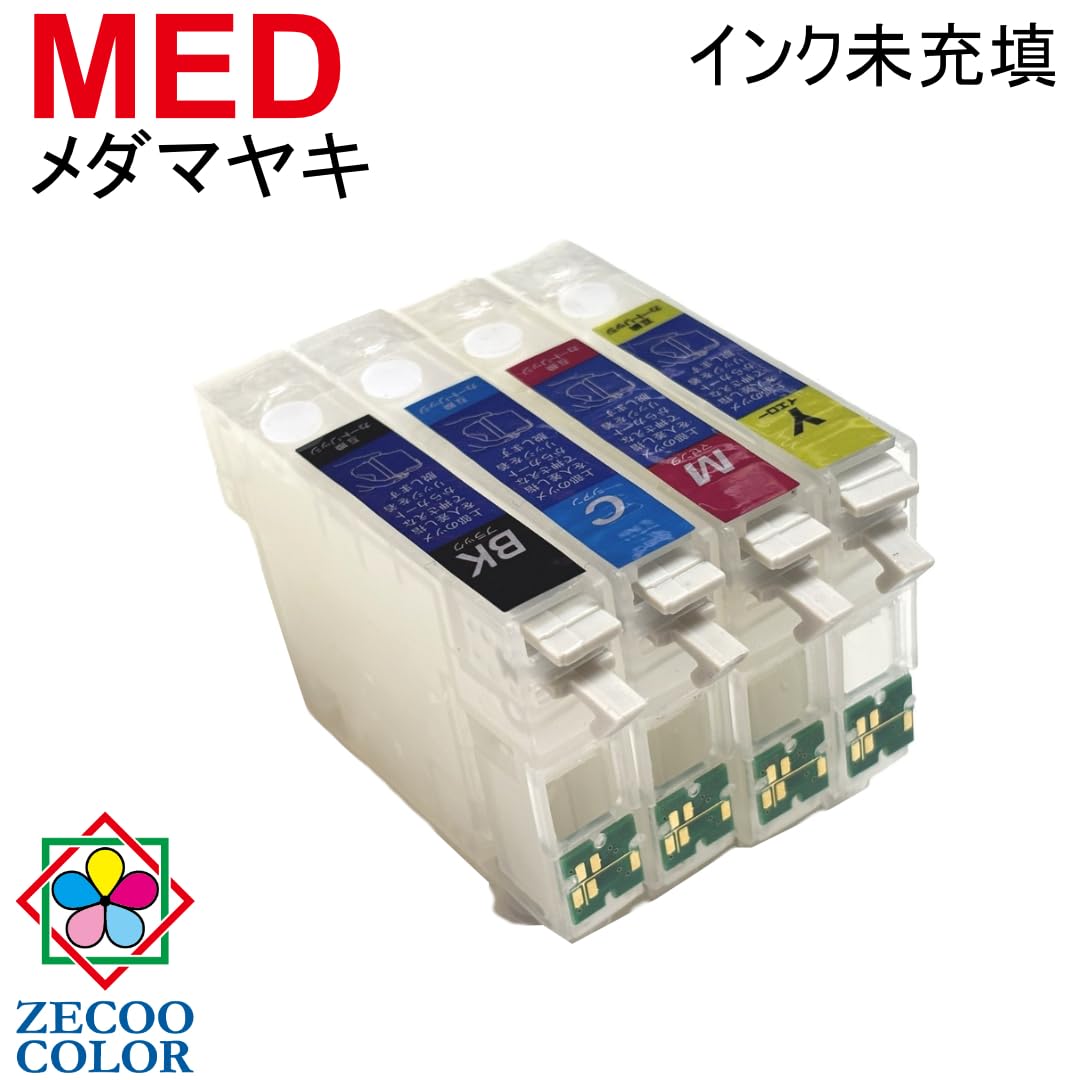 交換用カートリッジ 4個セット (標準タイプ) Amazon.co.jp: ゼクーカラー ブランクカートリッジ ZMED-4BC エプソン