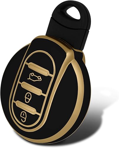 Funda para llavero BMW Mini de 34 botones, TPU Smart Key Fob Case Compatible con BMW Mini Cooper F54 F55 F56 F57 F60 F Series (negro)