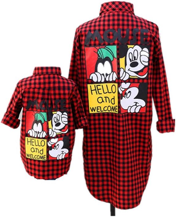 Wenfengshop Mother and Daughter Korean Fashion Loose Shirt Family Outfits