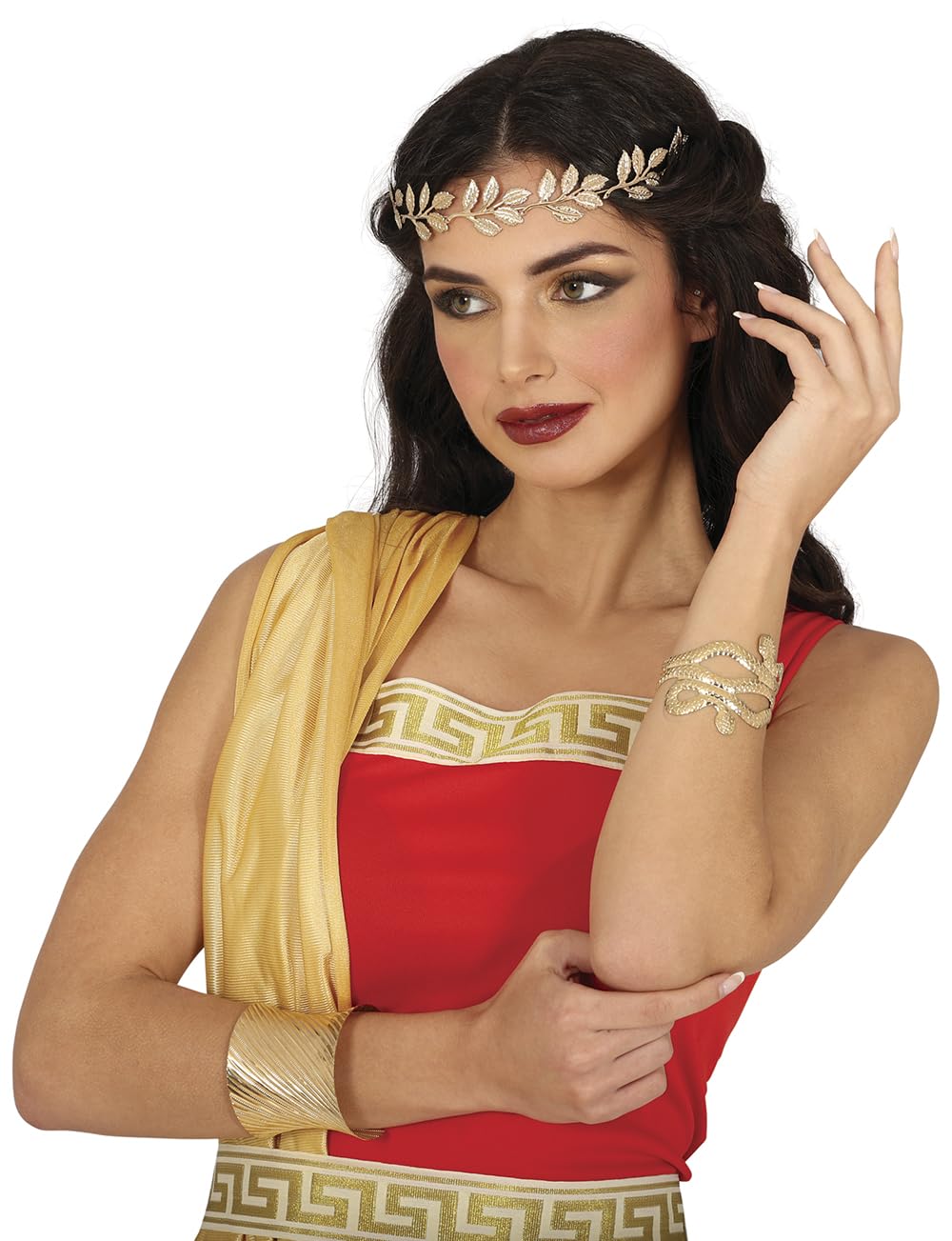 FIESTAS GUIRCA | Brazalete Metálico - Joya para Disfraz de Diosa Romana o Griega - Accesorio Ideal para Fiestas de Disfraces y Celebraciones - Mujer Adulta
