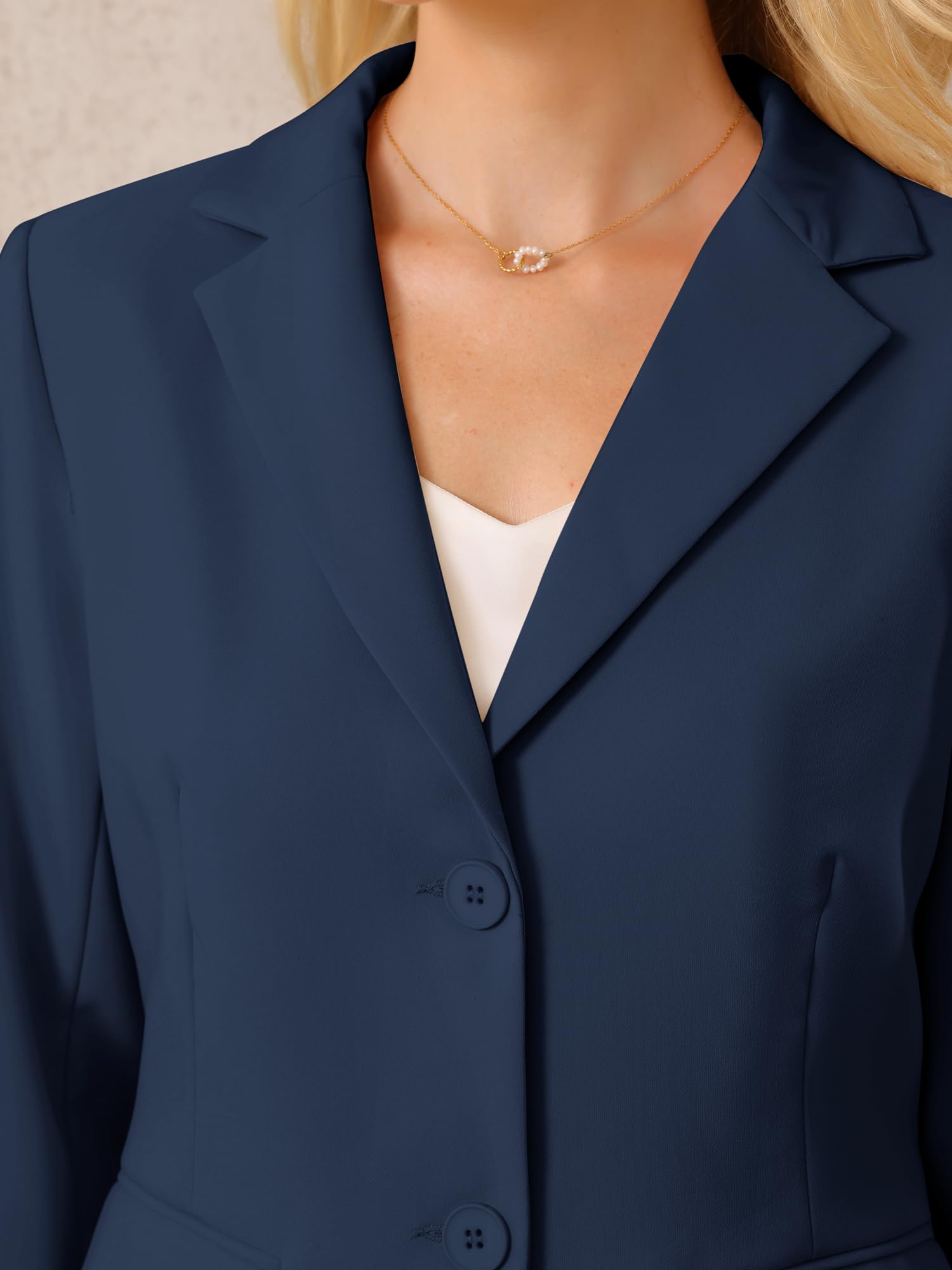 Hobemty Femme Ensemble Blazer et Jupe Tailleur Bureau