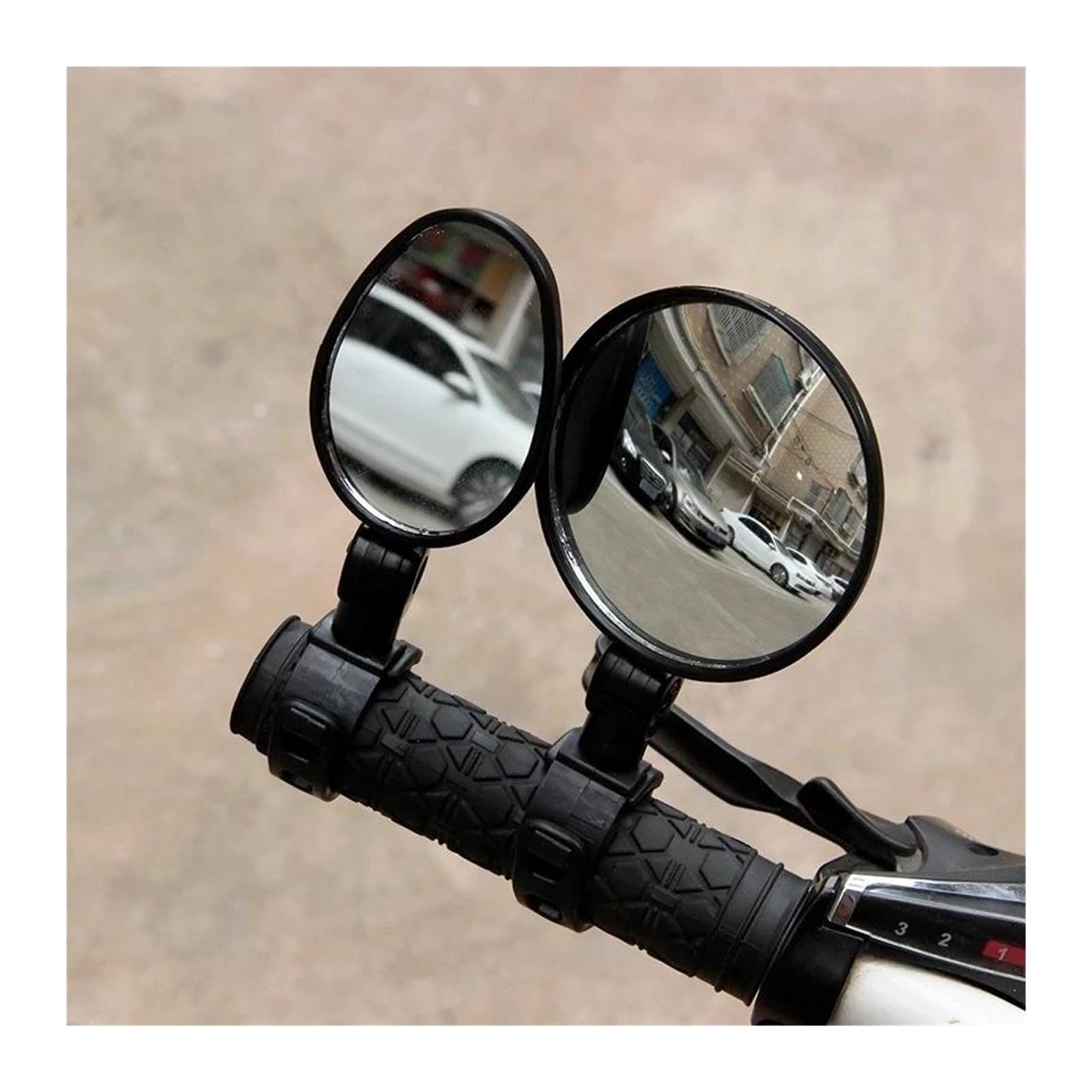 Rückspiegel, 360-Grad-Drehung, universeller Fahrrad-/Motorrad-Rückspiegel, verstellbar, rund, ellipsenförmig, für Rennradzubehör, Rückseitenspiegel (eine Farbe, 1 Stück,