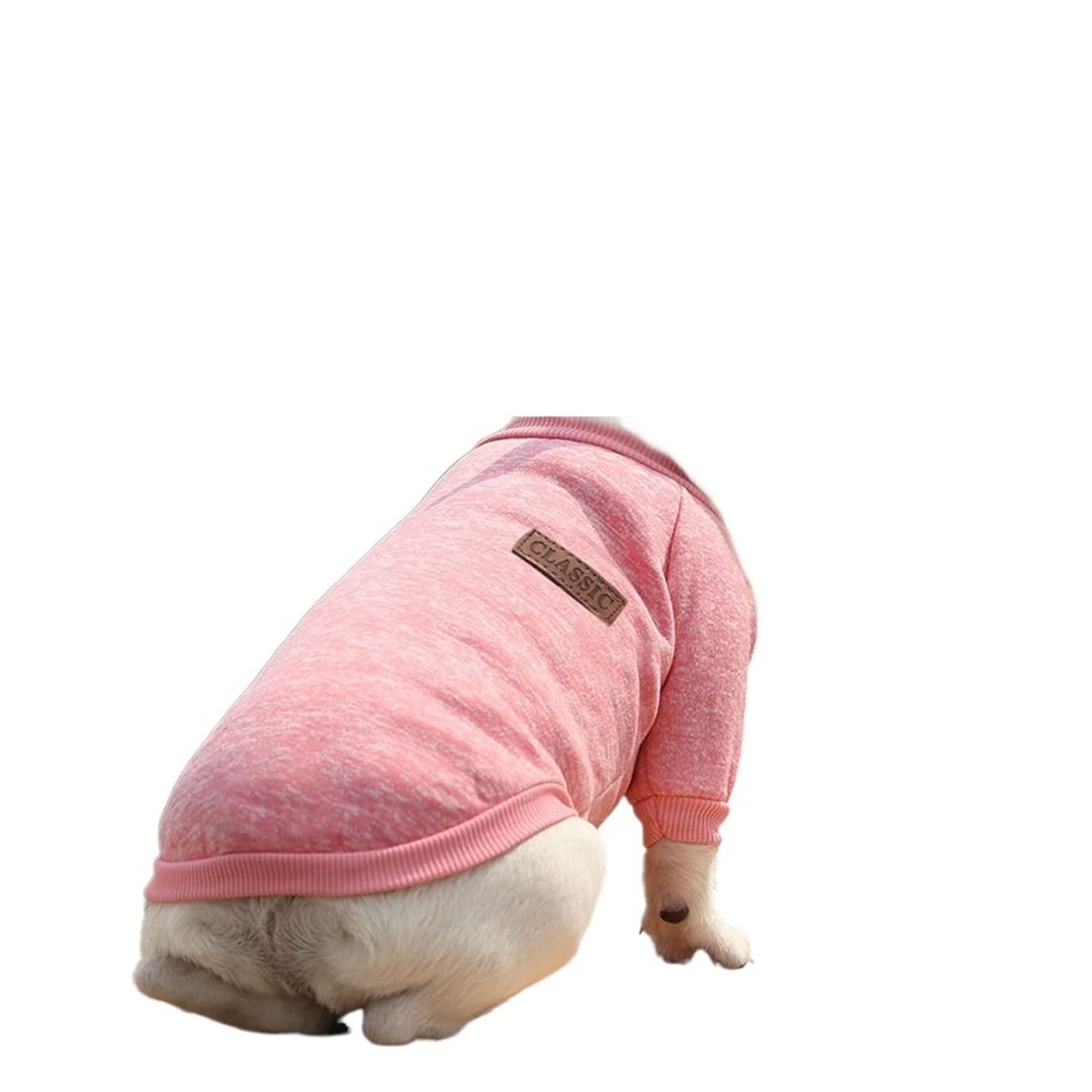 KIKBAX Odzież dla psów dla małych psów odzież dla psów dla puszystych swetry dla psów odzież dla psów akcesoria dla zwierząt domowych (Color : Pink, Size : XS)
