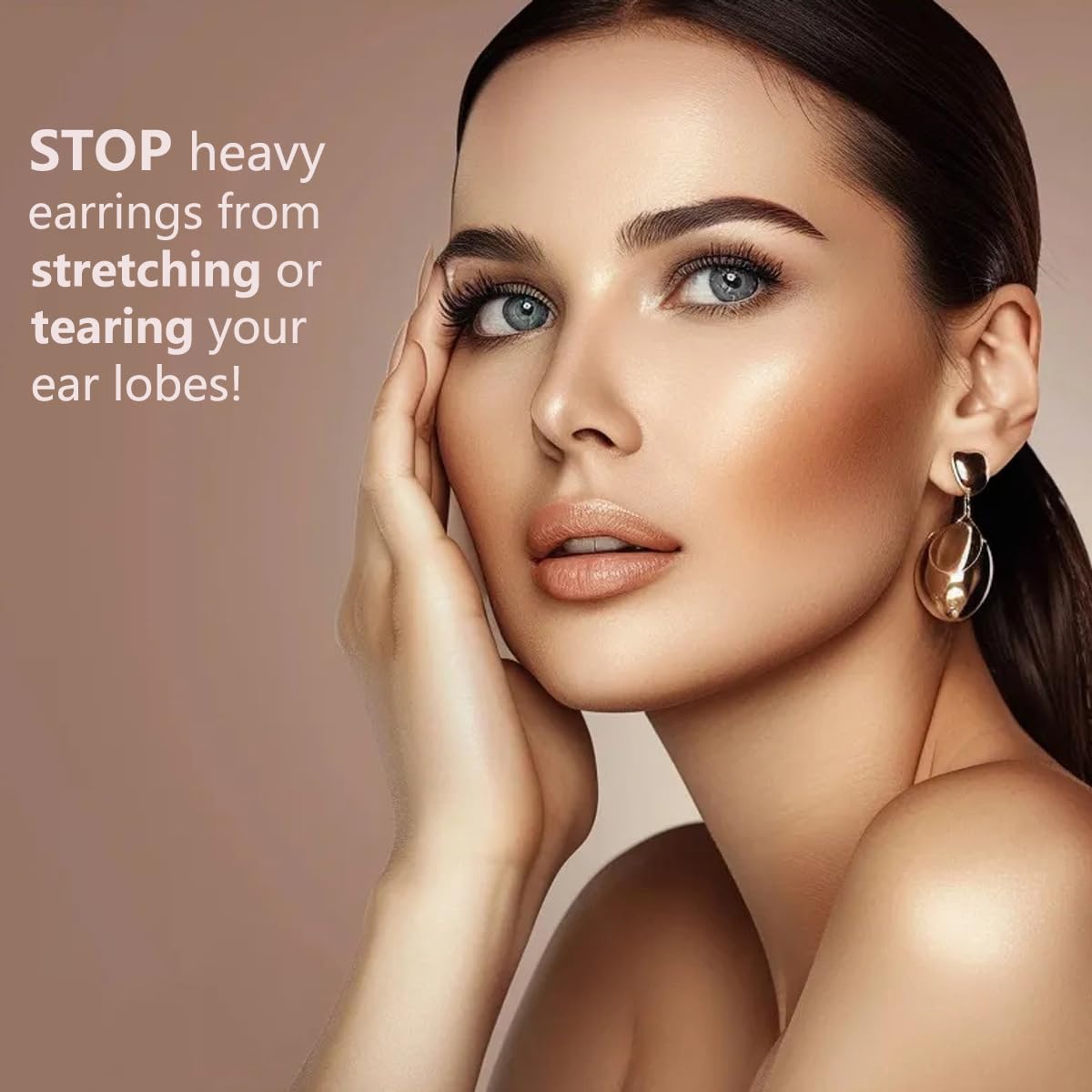 aesdox Earring Support Patches for Droopy Ears, Clear Earring Backs Stickers for Heavy Earrings, 100 Pieces