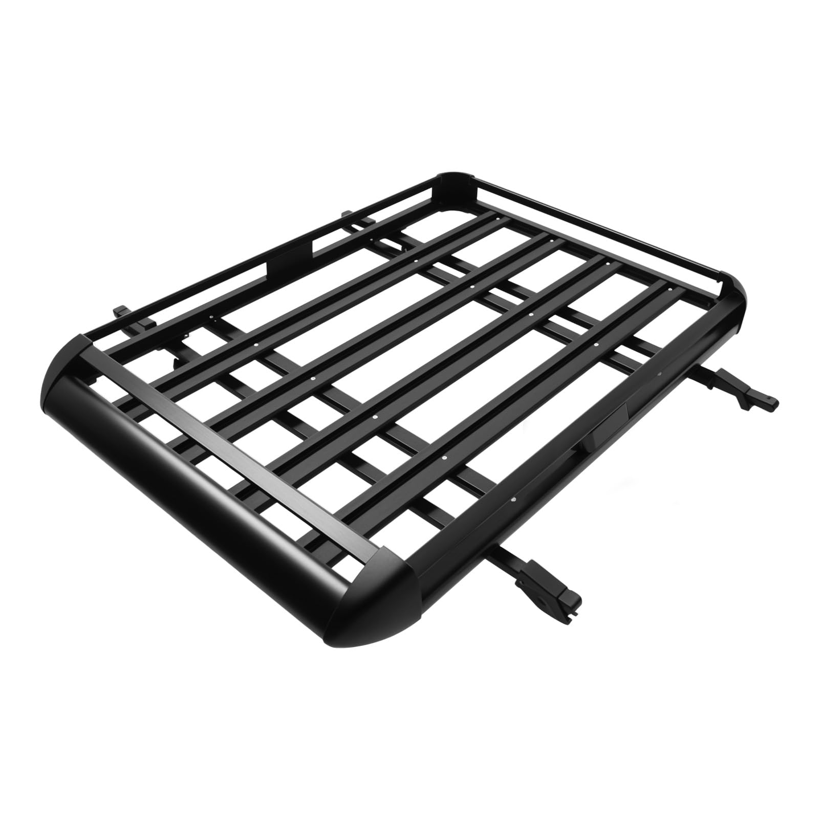Cesta de techo universal de aluminio, para coche, máx. 150 kg, portaequipajes para SUV, 140 cm x 13 cm (largo x alto), ancho ajustable