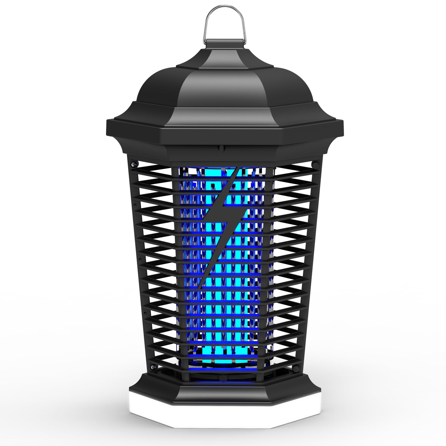 Lámpara antimosquitos con iluminación LED, 4000V 18W UV Mata Mosquitos electrico, No tóxico e Inodoro, Resistente IPX4, Atrapa eficazmente Mosquitos, Moscas y Polilla