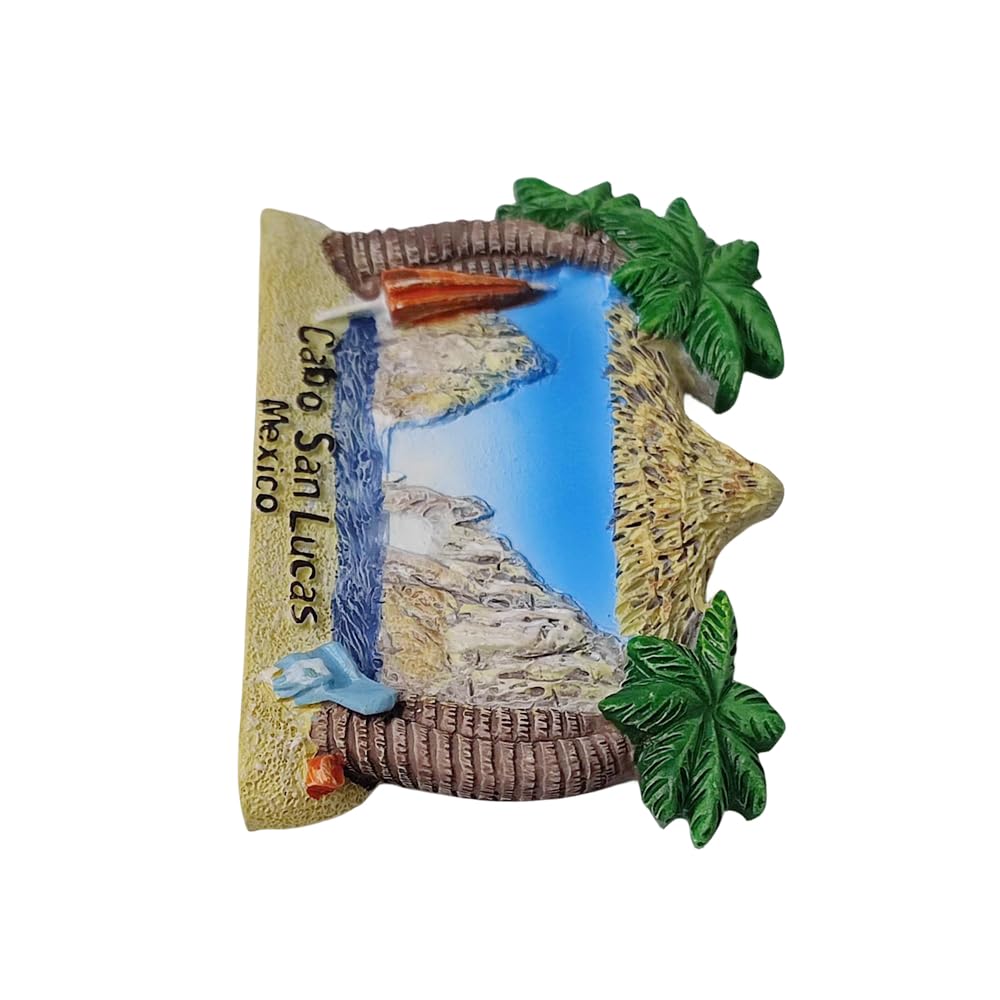 Magnete Frigorifero 3D Los Cabos Messico - Souvenir Da Viaggio In Resina, 7,3x6 Cm
