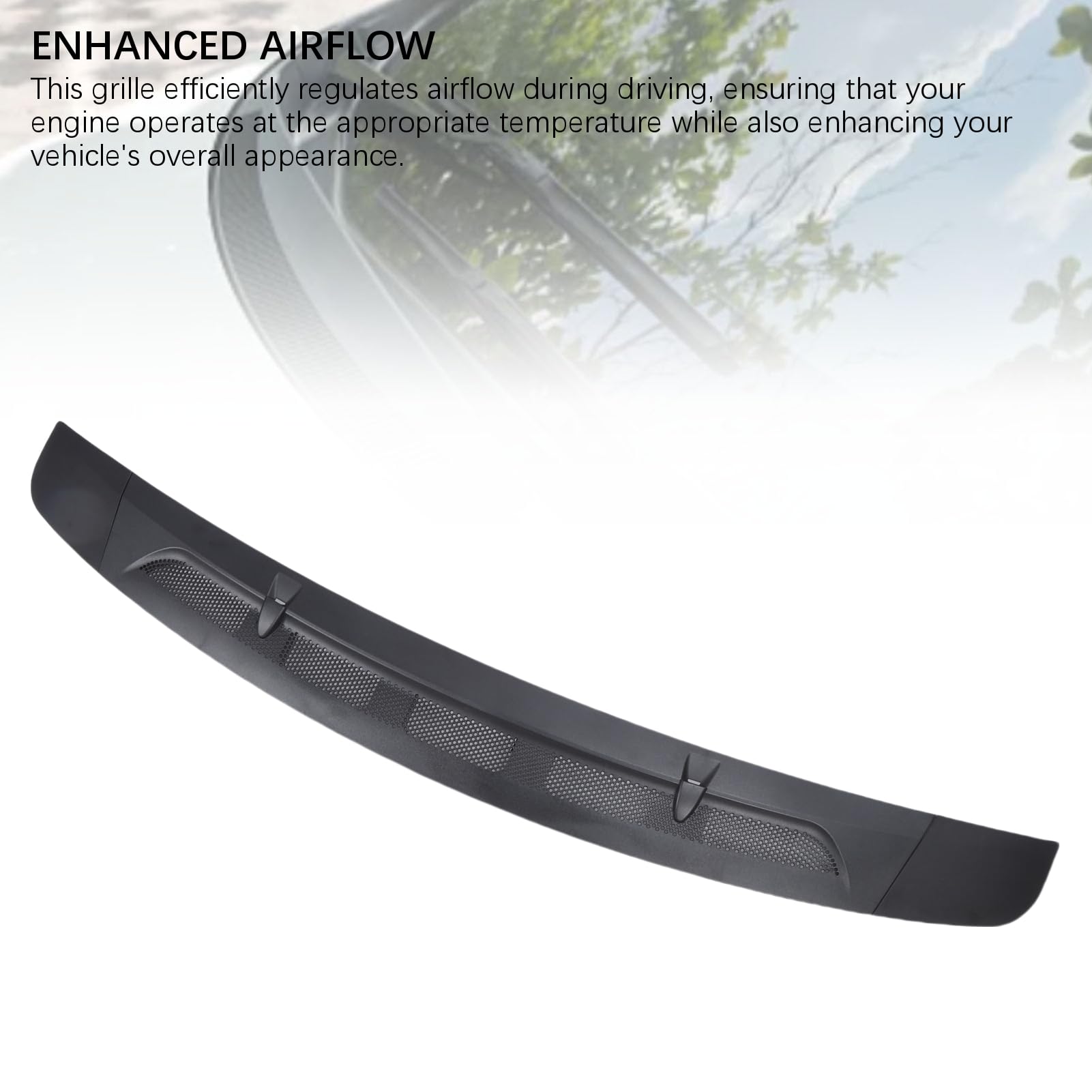Asixxsix Set di Griglia di Copertura per Sfiato del Cofano, 3pcs Black ABS Plastic Plastic Sostituzione per W245 B Classe B180 B200 2005-2011, A1698360018, A1698300275