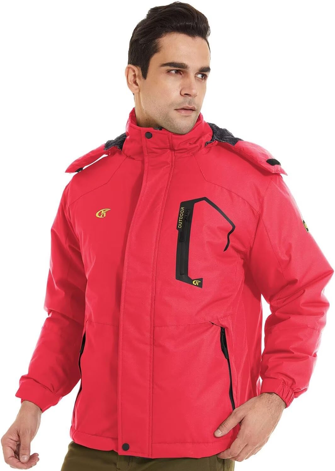 کت اسنوبرد ضد آب مردانه QPNGRP کت برفی زمستانی ضد باد X-Small مشکی