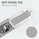 Ritmo Nail Cutter for Men Toe Nail Cutter for Thick Nails Cutting Clipper Trimmer for Women Wide Opening Sharp Saw Stainless Steel Large Nail Clipper Curved Blade Silver Black (Black & Silver) gallery image