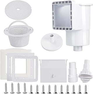 Upgraded SP1091LX Above Ground Pool Skimmer,Pool Skimmer,Thru-Wall Skimmer,Above Ground Pool Skimmer(with Accessories) Opening Width 6 Inches,Compatible with All Standard Pool Wall Openings
