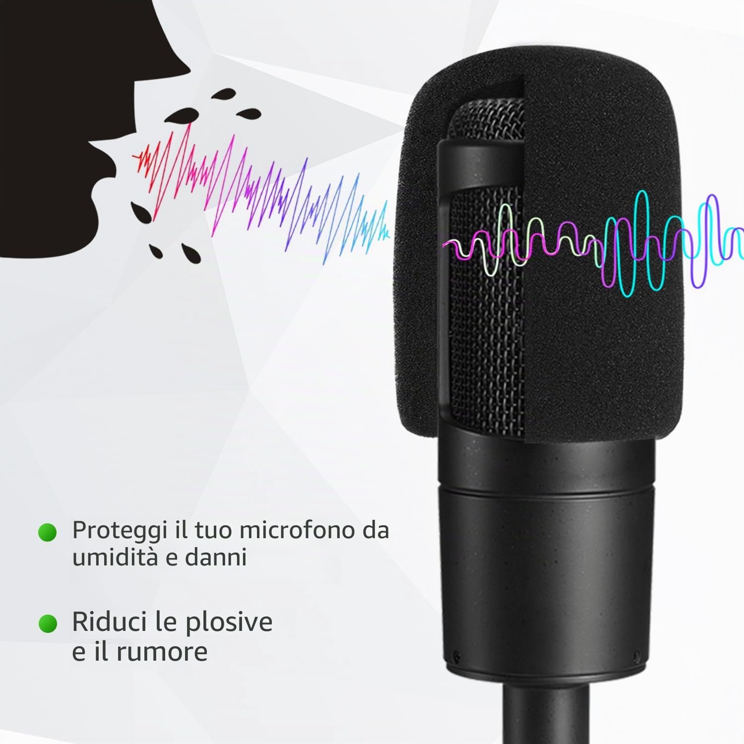 Supporto Microfonico da Tavolo AT2020 Migliorato con Supporto Antiurto e Paravento in Cchiuma per Microfono a Condensatore Audio Technica AT2020 AT2020USB+ AT2035 ATR2500