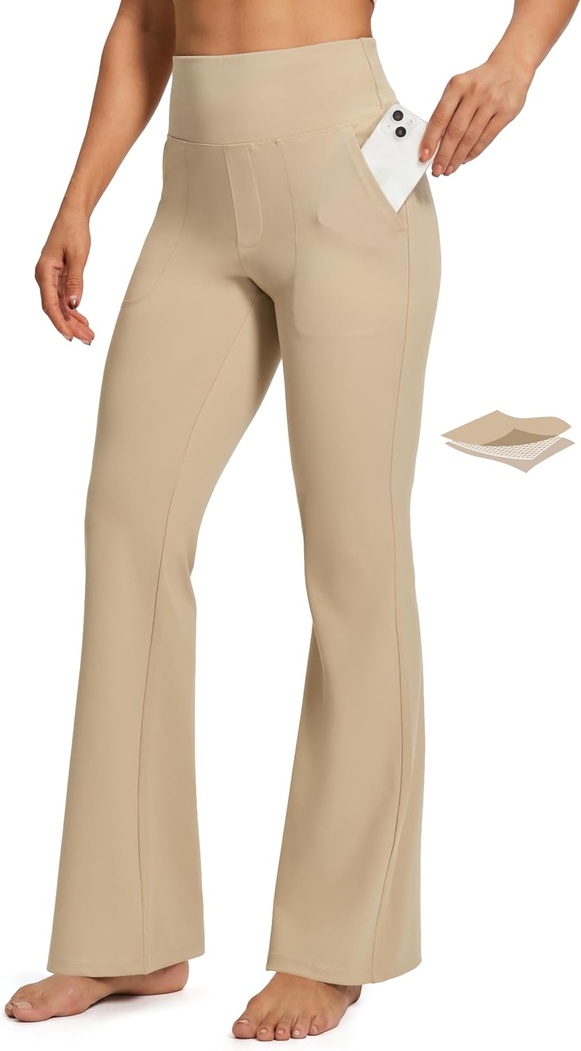 IUGA Bootcut Yoga Pants with Pockets for Women High Waist Flare Leggings