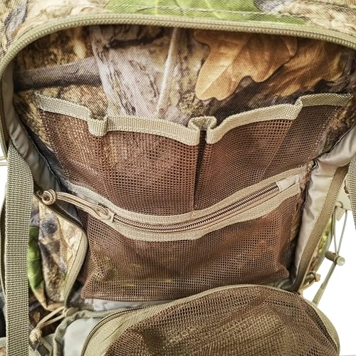 AUSCAMOTEK Hunting Backpack for Archery – Compound Bow & Arrow Pack with Quiver Holder, Multi-Pocket Storage, Camo Gear Bag for Bowhunters and Outdoor Sports