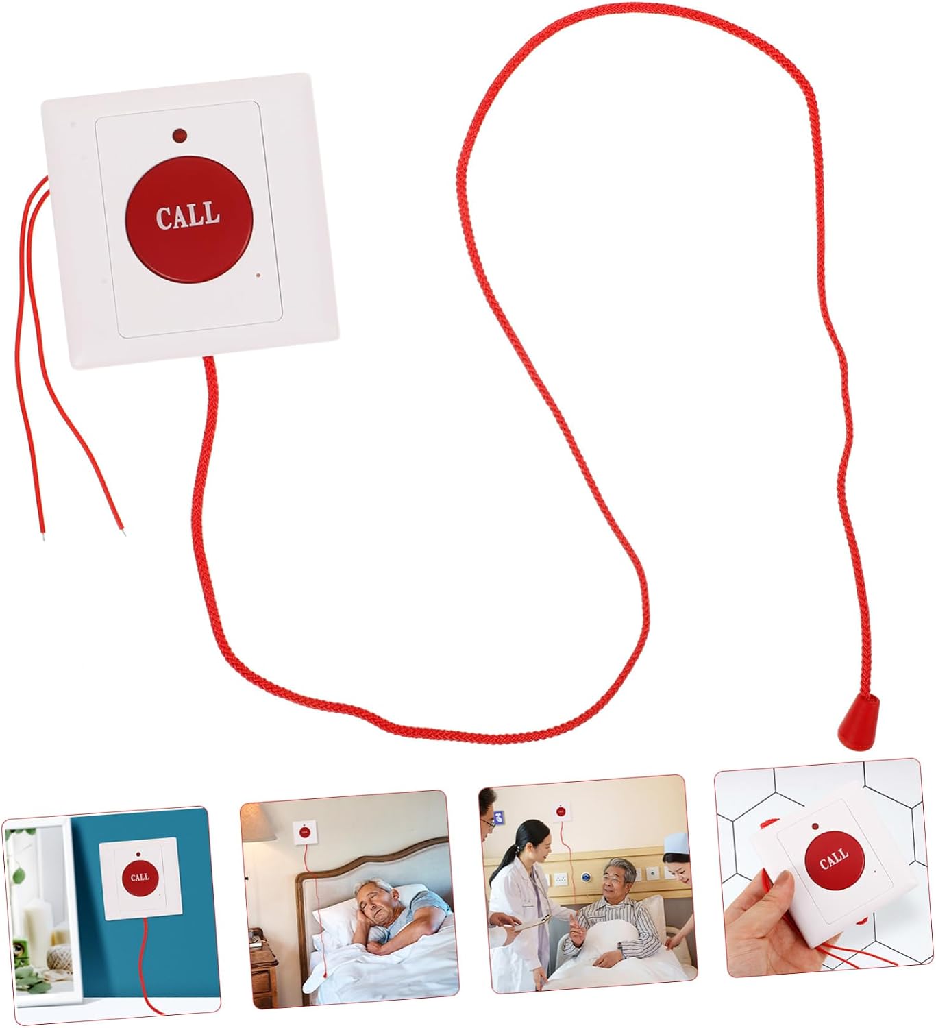 MAGICLULU Wall Mounted Emergency Alert Button for Seniors Easy Installation Button for Patients Sturdy Design for Long Term Use Space Saving Personal Alarm for Urgent