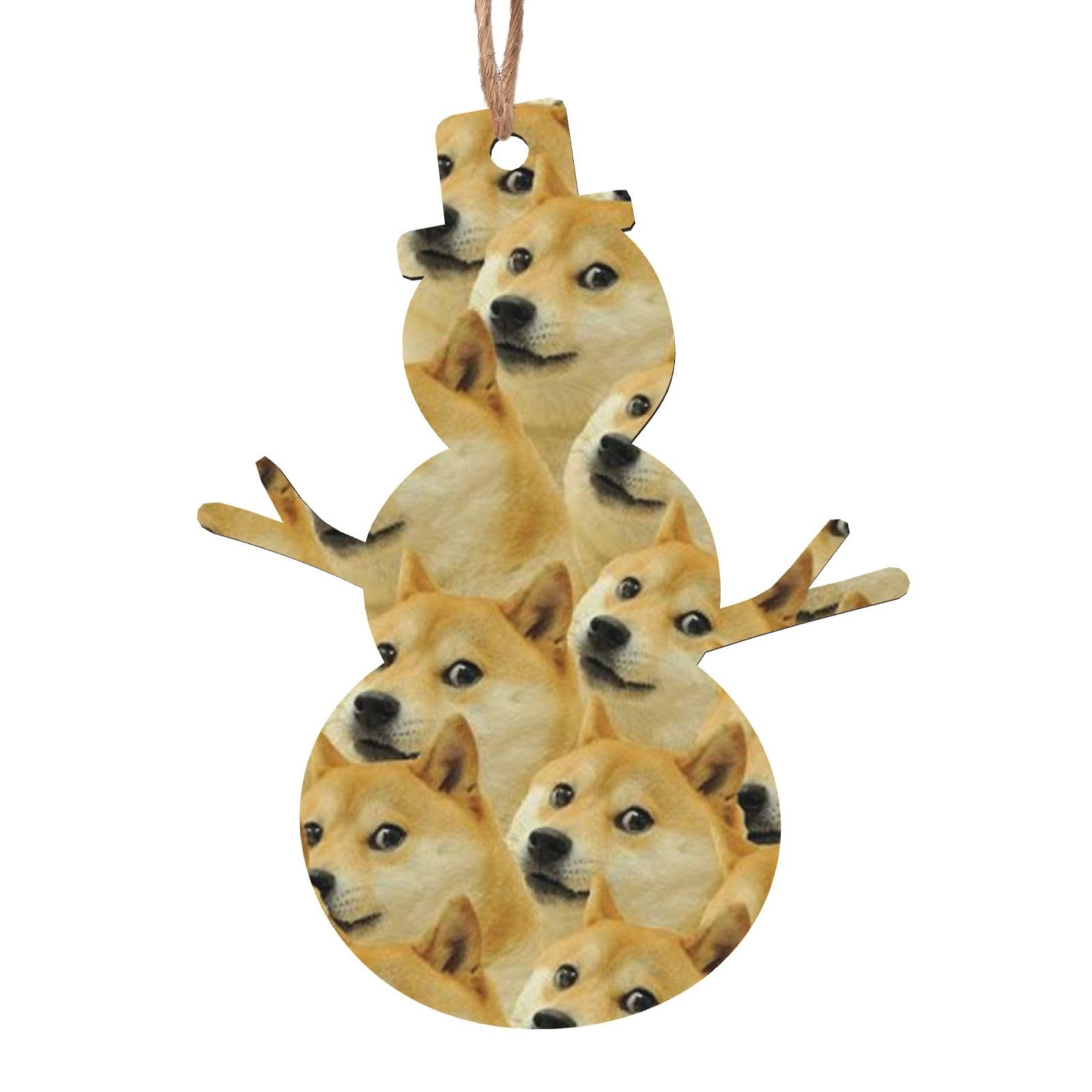 Christmas Ornaments Mr Doge Meme Printed Christmas Wooden Ornament Christmas Tree Decorations Wooden Hanging Ornaments For Xmas Home Decor