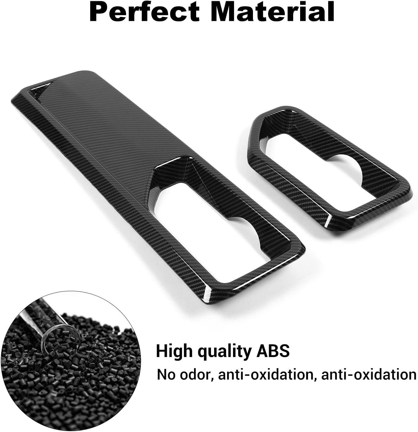 JWWY JL Wrangler Front Wiper Base Panel Protect Cover Trim Compatible with 2018-2026+ Jeep Wrangler JL JLU Gladiator JT 4xe Trunk Accessories Carbon Fiber