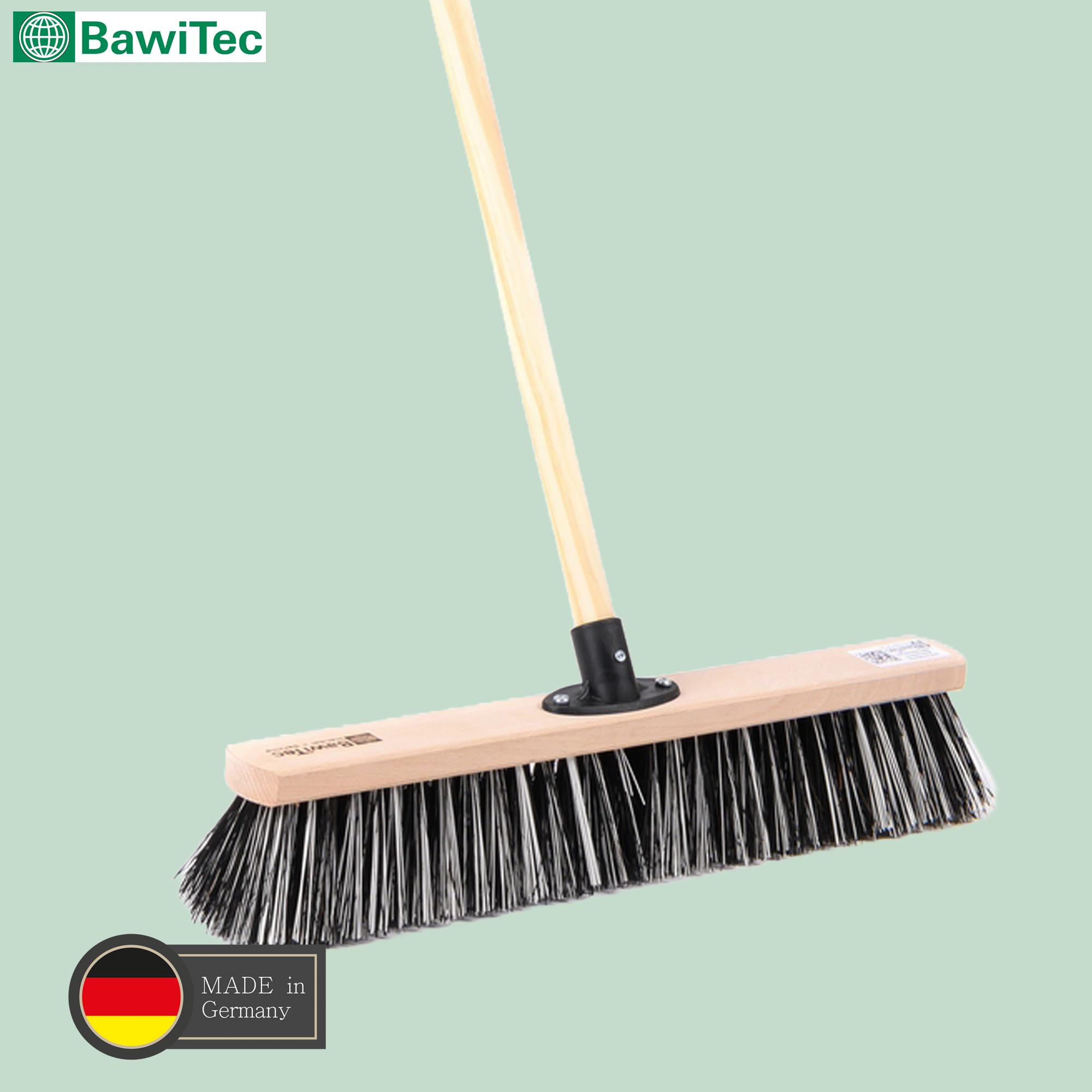 Profi Besen 40cm Harte OssiBlitz Borsten mit Stiel 140cm Lang Besenstiel