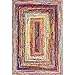 nuLOOM 2' x 3' Bohemian Hand Braided Area Rug, Vibrant Colors, Hand Crafted in India, Medium Pile, Tammara Multi
