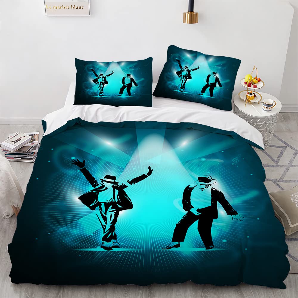 Shaari Duvet Cover Set Double 200 x 200cm Polyester 3 Piece Bedding Set with 2 Pillowcase Kids Quilt Cover Closure