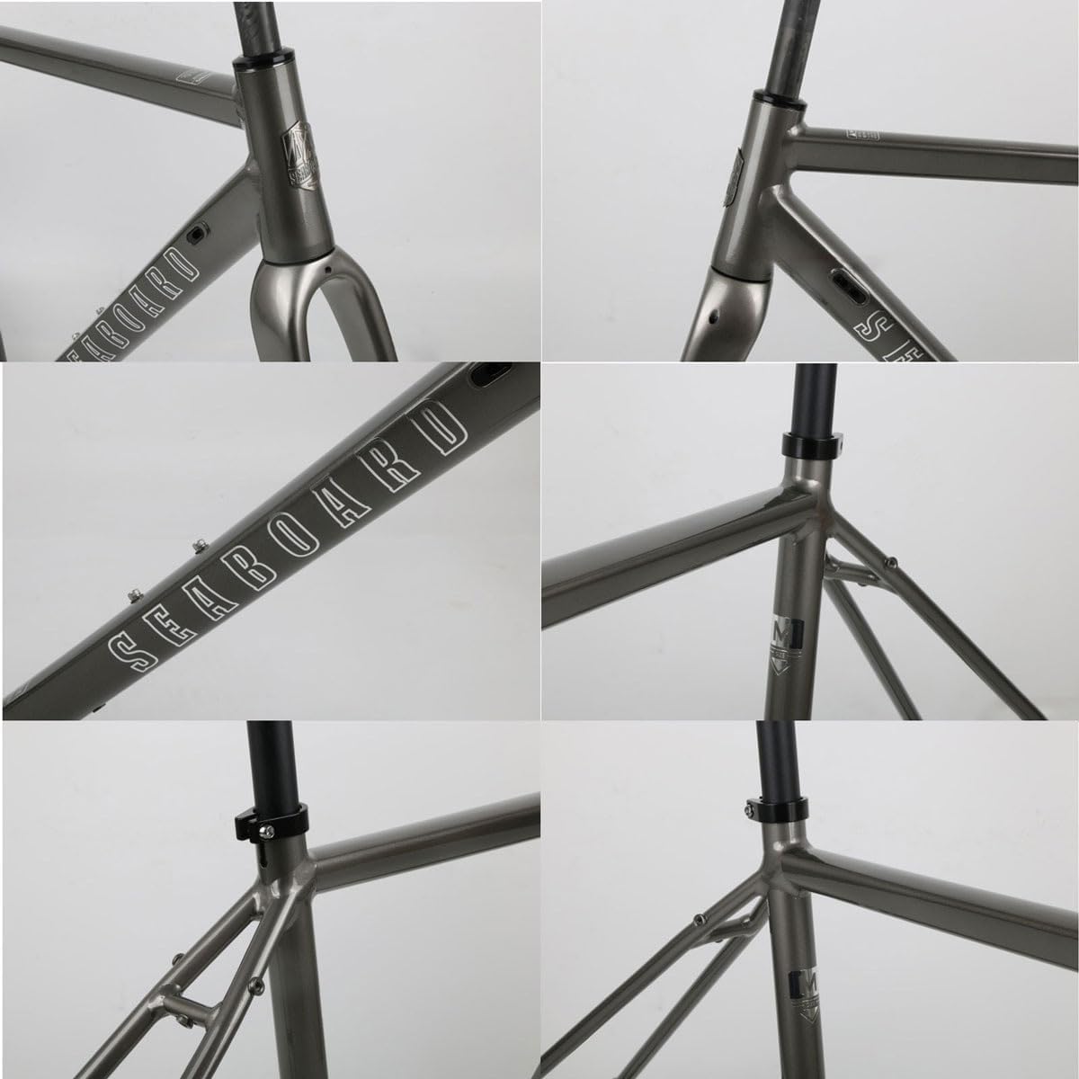 TUJISEK 700C Gravel Road Bike Frames 44 47 50 53 56 59 CM Disc Brake Bikes Frame Aluminum Alloy Off-Road Frame with Carbon Fiber Fork F12*100mm R12*142mm Thru Axle Frame BSA BB68mm(Silver Gray,59cm)