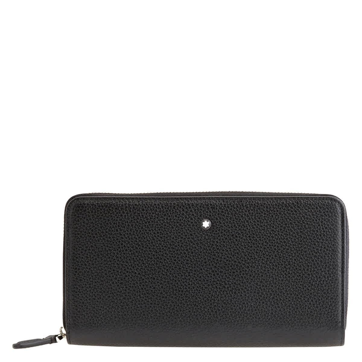 MONTBLANCMeisterstück Soft Grain Wallet 12cc with Zip Around Black, Black, Business