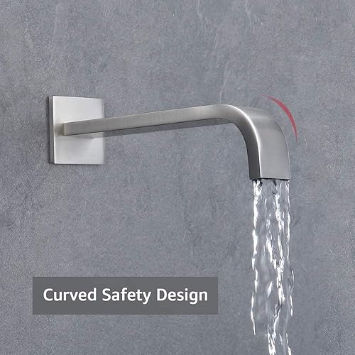 Miniatura 5 de KOJOX Sistema de ducha de 12 pulgadas con cabezal de ducha de lluvia de alta presión, cabezal de ducha de mano, kit de molduras de grifo de bañera y