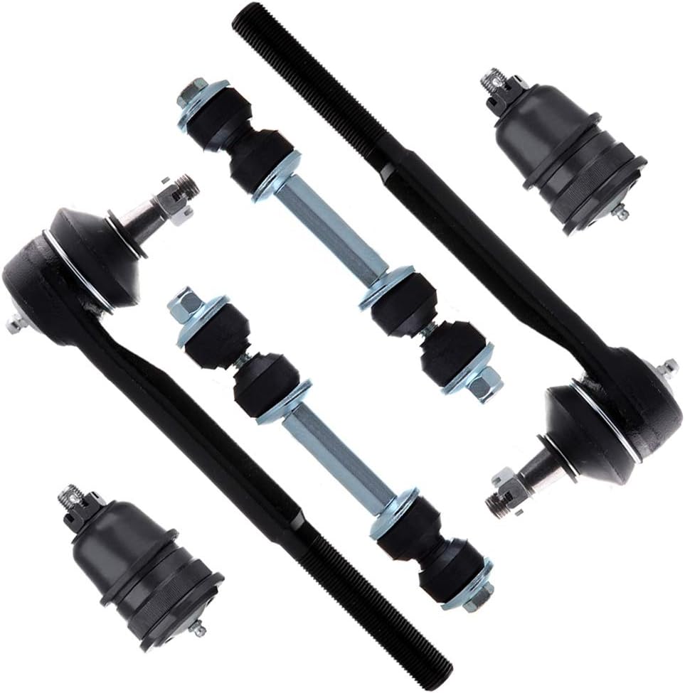 SCITOO 6PCS Set Suspension Kit Ball Joint Tie Rod End Sway Bar End Link For Chevy Camaro, For Pontiac Firebird K6145T ES2226RL K5252