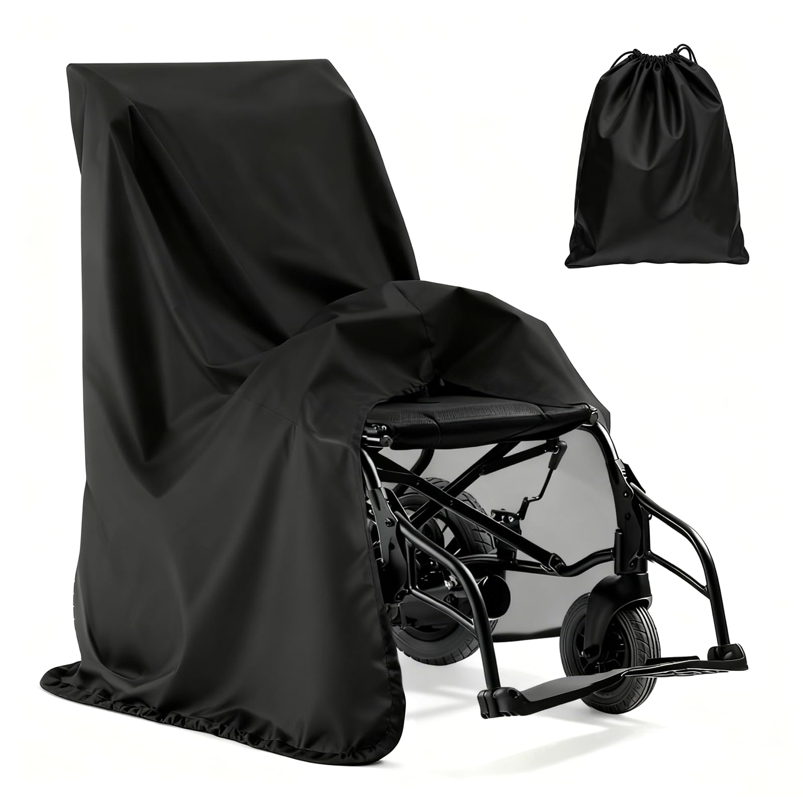 LPZMPZ Wodoszczelny pokrowiec na wózek inwalidzki, 115 x 65 x 90 cm, pokrowiec ochronny na wózek inwalidzki, składany pokrowiec na wózek inwalidzki, pokrowiec na elektryczny wózek inwalidzki na