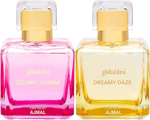 Global Desi Cosmic Charm & Dreamy Daze Pack of 2 Eau De Parfum 100ML for Women Crafted by Ajmal