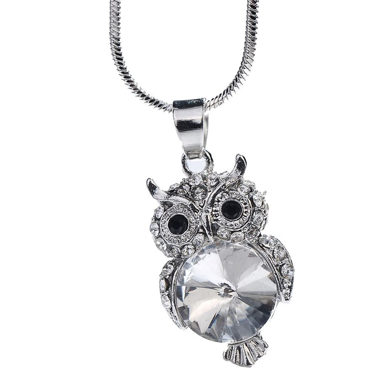 1983 Collar con colgante de búho de moda de animales, cadena con colgante para hombre