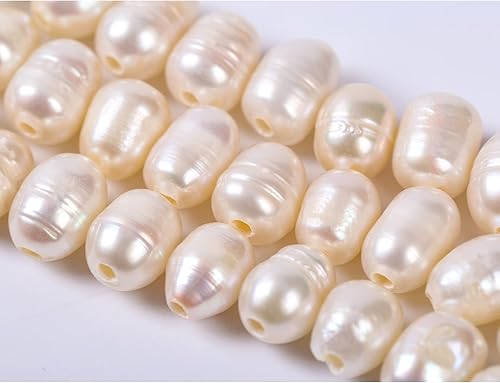 Miniatura 3 de Cuentas de perlas cultivadas en agua dulce, 100 piezas de 7 a 0.394in para hacer joyas, cuentas ovaladas naturales, piedras preciosas sueltas de