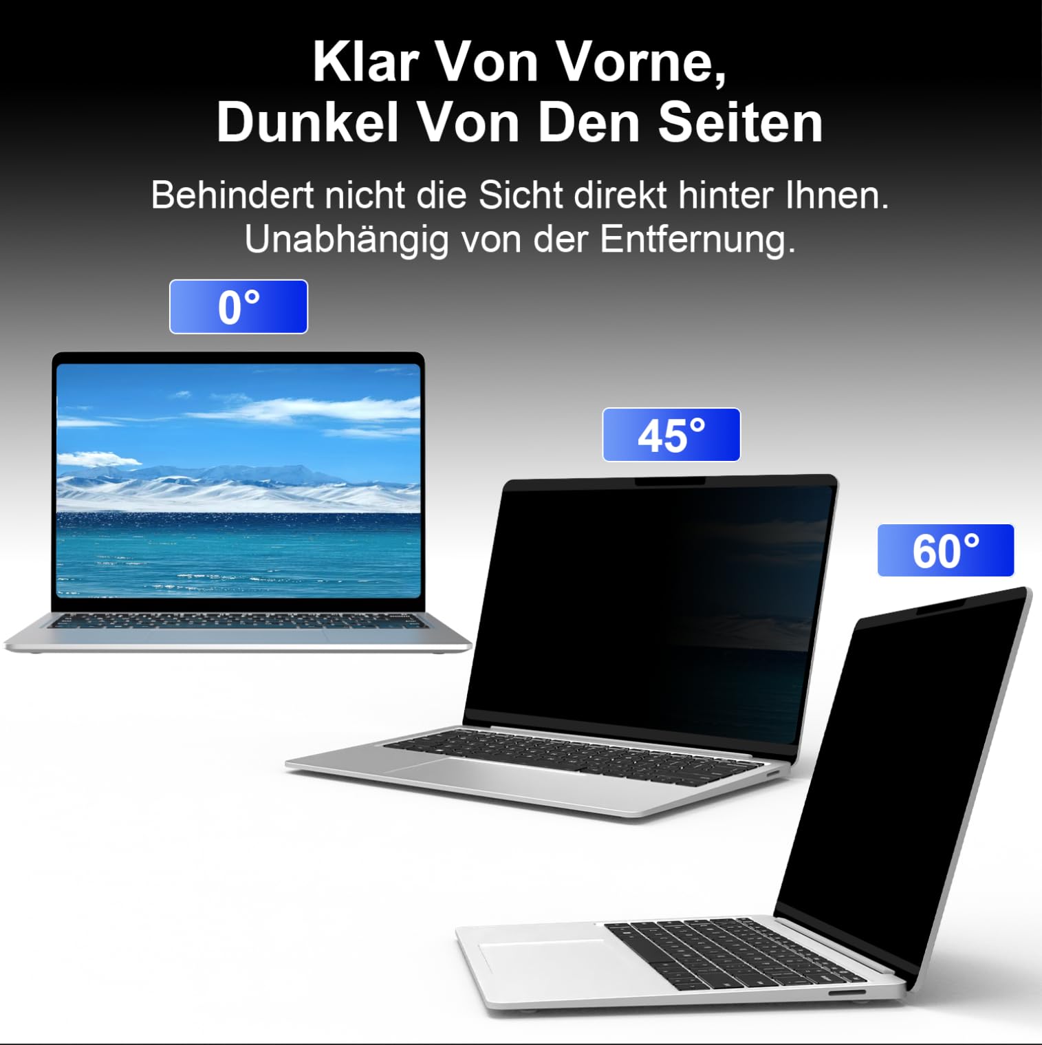 Pellicola protettiva magnetica per MacBook, pellicola protettiva rimovibile per la privacy con webcam per schermo anti-riflesso blu (13,5 pollici Surface Laptop)