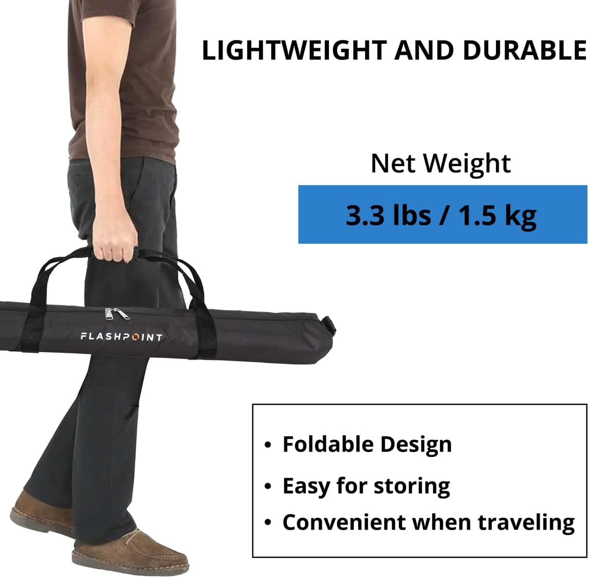 Flashpoint Pro Heavy-Duty Air-Cushioned Light Stand (Blue, 7.2')