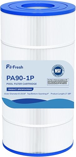Fil-fresh Cartuchos de filtro de piscina C900 compatibles con Hayward C900, repuesto para Pleatco PA90, Hayward CX900RE, Unicel C-8409, 90 pies