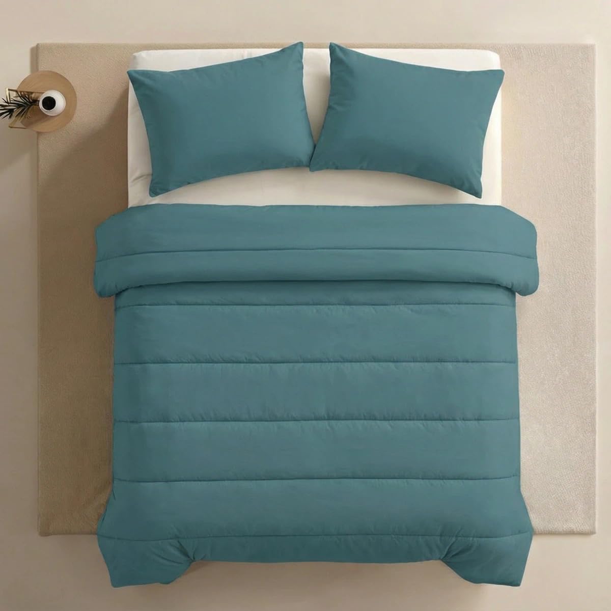 Zelesta® Comfort Uni Sommerbettdecke ohne Bezug – 2-in-1 Kühldecke für den Sommer, Atmungsaktiv, Leicht & Waschbar 40°C, Temperaturregulierend, Mikrofaser Bettdecke (Meergrün, 200x200cm)