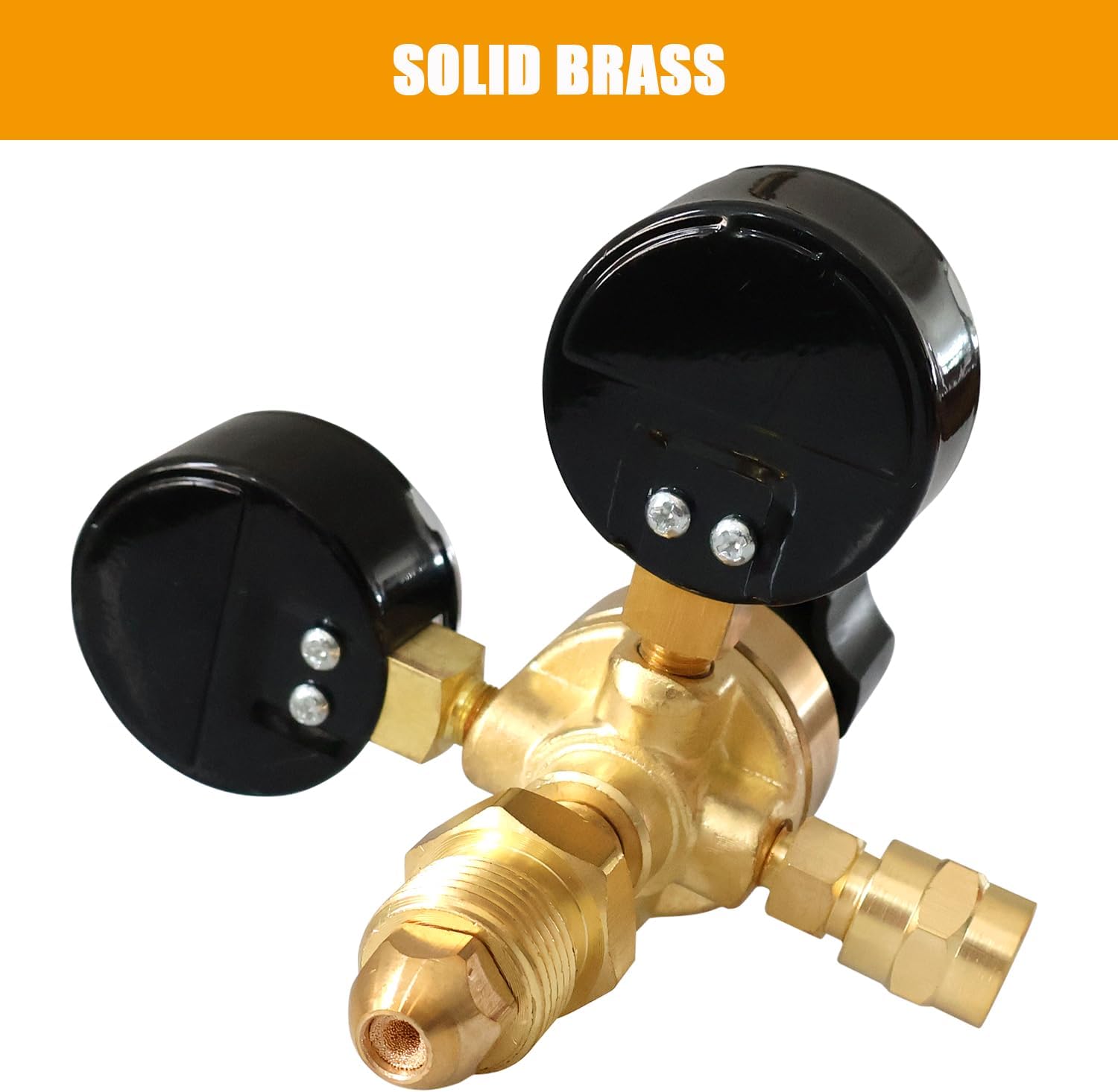 Argon CO2 Regulator Gauges Gas Welding Regulators with 6.6Ft Hose for MIG TIG Welder, 0-4000 PSI, CGA580 Inlet Connection