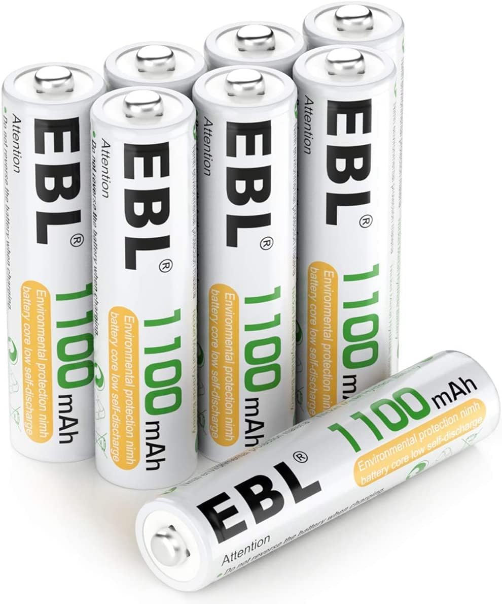EBL AAA Rechargeable Batteries 1100mAh, 8 Counts AAA Batteries with Storage Case Amazon.co.uk